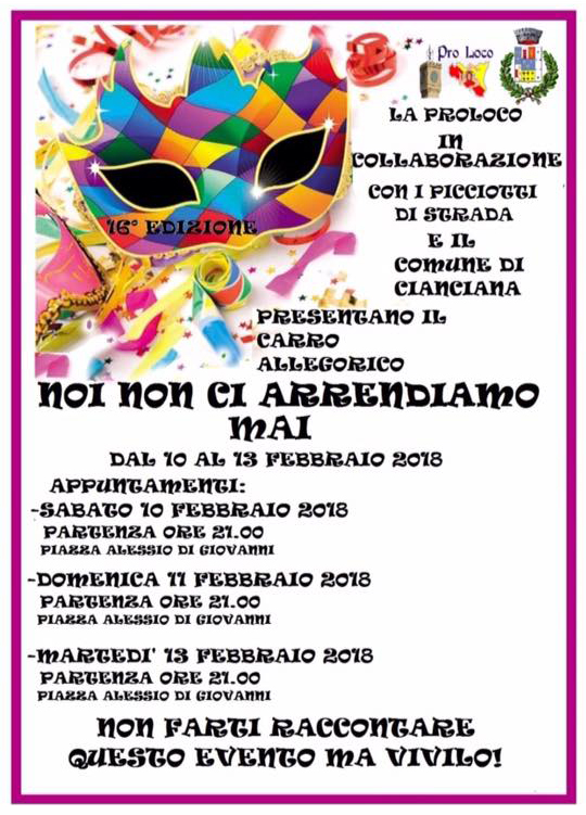 Carnevale 2018