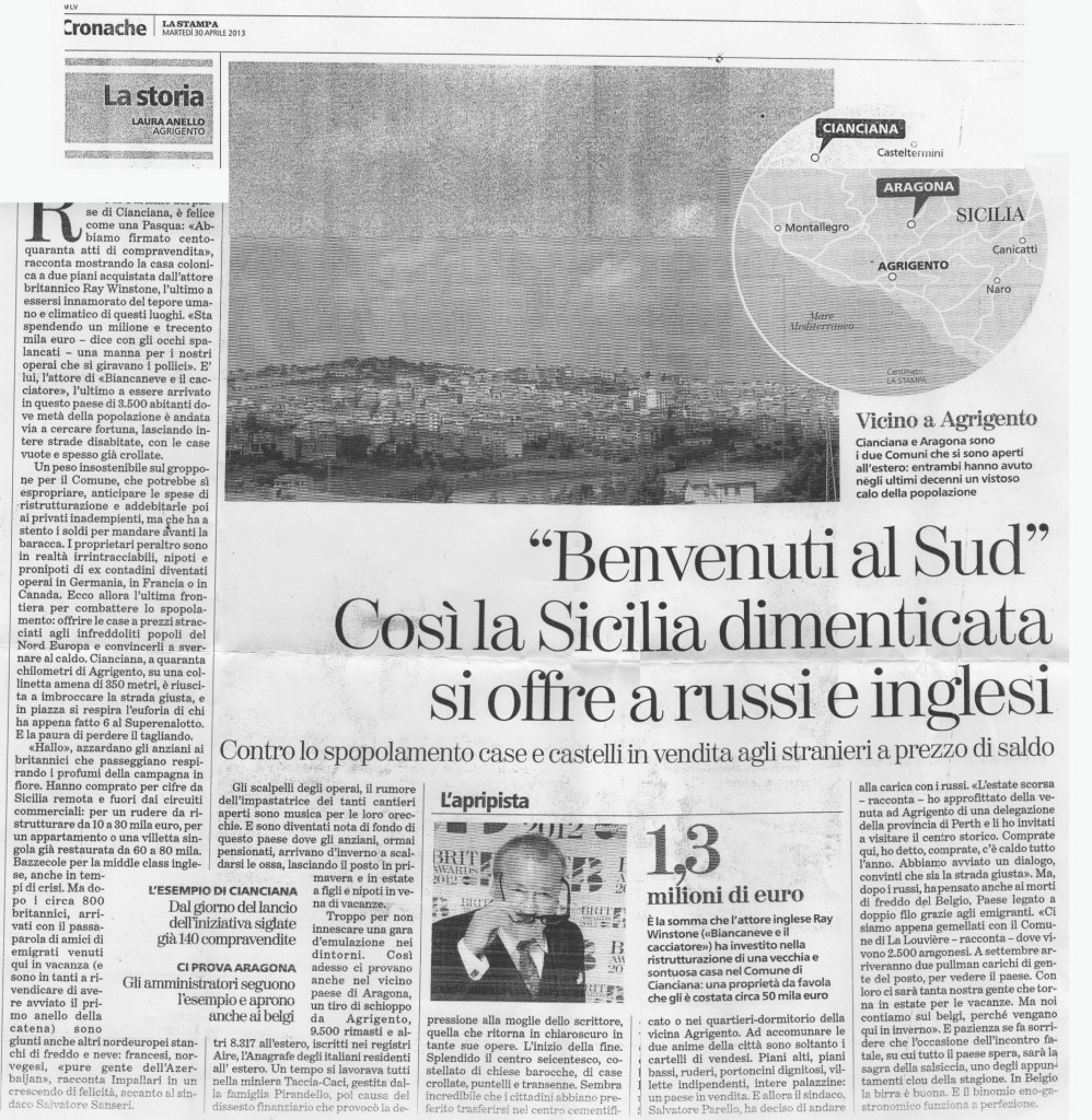 Benvenuti al Sud - La Stampa 02/05/13